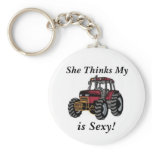 She Thinks My Tractor is Sexy! keychains