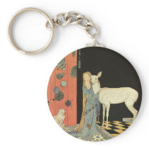 She threw her arms around the neck of Bonnie-Biche Key Chain