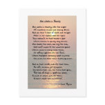 She Walks In Beauty/Cape May Sunset Postcard