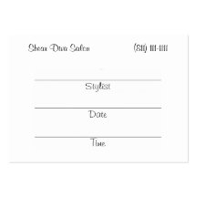 Shear Diva (red head) Appt. Cards/Chubby Business Card Templates