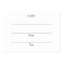 SHEAR DIVAS (red head) Appointment Cards/Chubby Business Cards