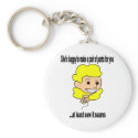 She'd be happy to sew a pair of pants for you keychains