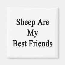 Sheep Are My Best Friends Fridge Magnet