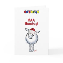 Sheep Christmas BAA Humbug Greeting Card