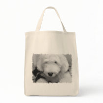Sheep Dog Photo Grocery Tote Bag
