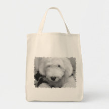 Sheep Dog Photo Grocery Tote Bag