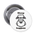 Sheep happens pinback buttons