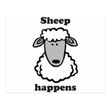 Sheep happens postcards
