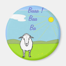Sheep In A Field Fridge Magnet