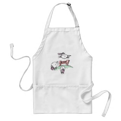 sheep jumping fence apron by doonidesignsanimals