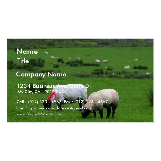 Sheep Near Deerpark Ireland Business Card Template