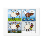 sheep of all seasons postcard