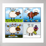 sheep of all seasons poster posters
