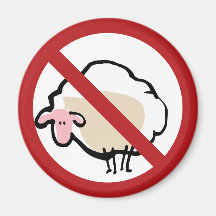 sheep - prohibited! refrigerator magnets