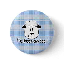 Sheep Says Baa Pinback Buttons