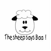 Sheep Says Baa Cut Out