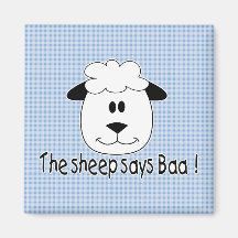 Sheep Says Baa Fridge Magnet