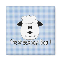 Sheep Says Baa Fridge Magnet