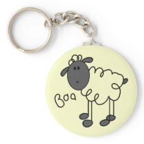 Sheep Says Baa T-shirts and Gifts Keychain