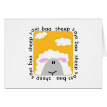 Sheep Says Baa Tshirts and Gifts Card