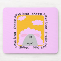 Sheep Says Baa Tshirts and Gifts Mousepad