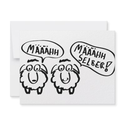 sheep schafe määähhh määhhh selber ! custom invitation by Topmotives