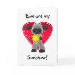 Sheep Valentine's Day Card - Ewe Are My Sunshine