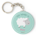 Sheep White Keychain