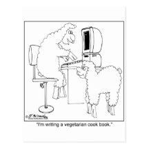 Sheep Write Veggie Cook Book Post Cards