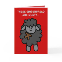 Sheepeh Eats Musty Gingerbread Holiday Card