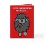 Sheepeh Eats Musty Gingerbread Holiday Card