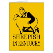 Sheepish In Kentucky Greeting Cards