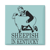 Sheepish In Kentucky Fridge Magnet