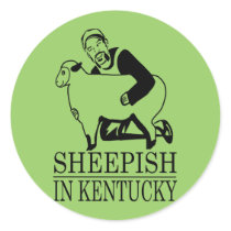 Sheepish In Kentucky Round Sticker