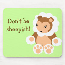 Sheepy-bear Mouse Pads