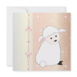 Sheepy On Pink invitations
