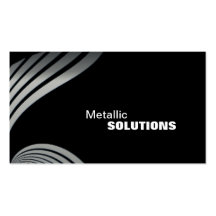 Sheet Metal Trade Business Card - Black & Silver