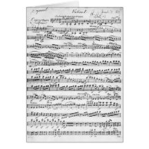 Sheet Music for the Overture to 'Egmont' Card