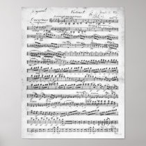 Sheet Music for the Overture to 'Egmont' Posters