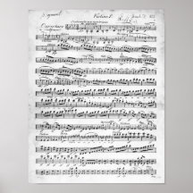 Sheet Music for the Overture to 'Egmont' Posters
