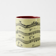 SHEET MUSIC Music Lover, Tranquillity Mugs