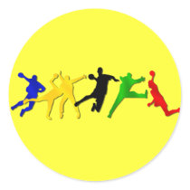 Sheet of 20 handball stickers for fans and players