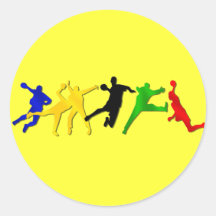 Sheet of 20 handball stickers for fans and players