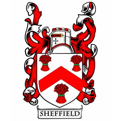 SHEFFIELD Coat of Arms Tshirt by familycrest