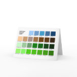 Sheffield Colour Chart Greeting Card