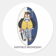 Sheffield Wednesday Football Club Round Stickers