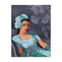 Sheila - 1940s Evening Wear in Turquoise and Blue