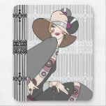 Shelby, 1930s Lady in Grey and Rose mousepads