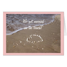 Shell Heart on the Sandy Beach Cards