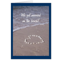 Shell Heart on the Sandy Beach Greeting Cards